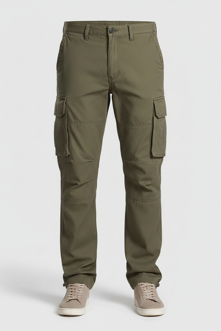 Pantalon Cargo Kaki - Toile - vue 3