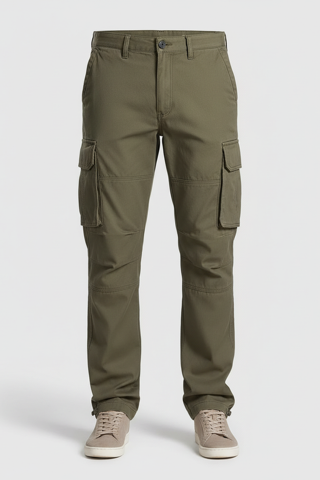 Pantalon Cargo Kaki - Toile - vue 3
