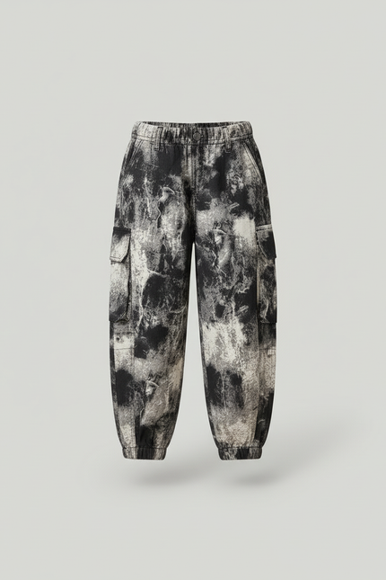 Pantalon Cargo Enfant Imprimé Abstrait Ample Décontracté - Molleton - vue 3