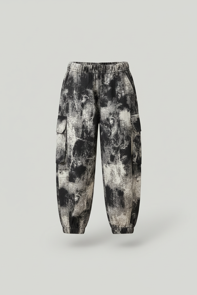 Pantalon Cargo Enfant Imprimé Abstrait Ample Décontracté - Molleton - vue 3