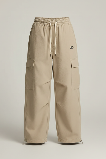 Pantalon Cargo Beige Ample Décontracté Fille Coton - vue 3