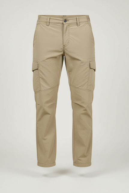 Pantalon Moto Cargo Homme - Beige Polyester - vue 3