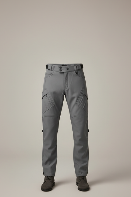 Pantalon Cargo Gris Homme Coupe Droite Multipoches - Polyester - vue 3