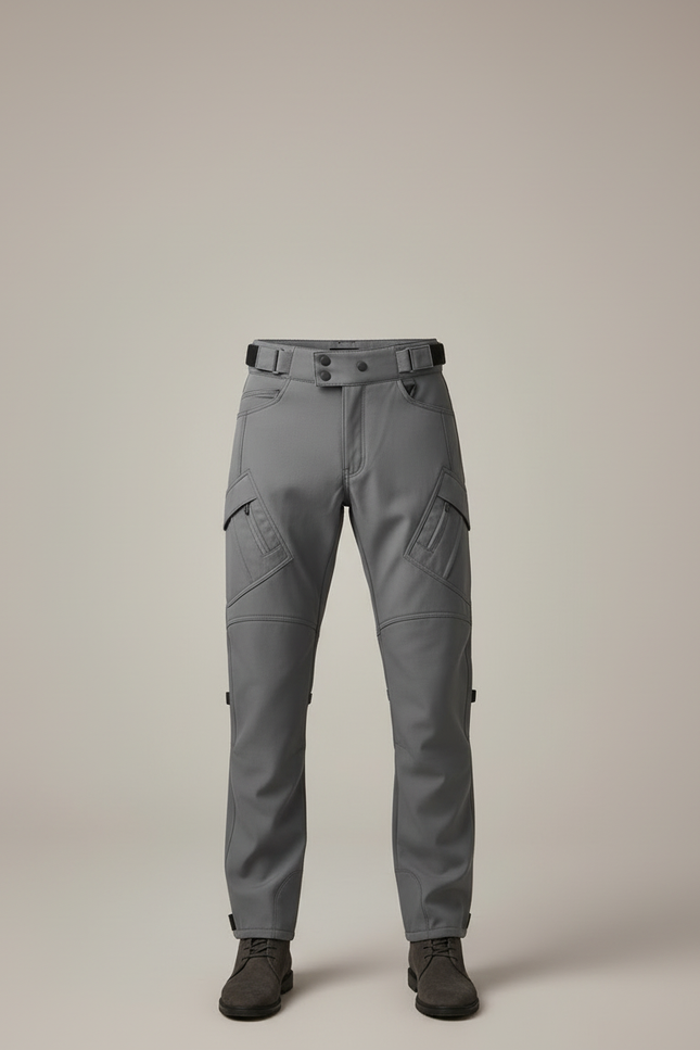 Pantalon Cargo Gris Homme Coupe Droite Multipoches - Polyester - vue 3