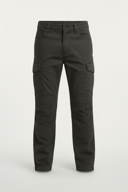 Pantalon Cargo Gris Foncé Décontracté Multipoches Enfant - Toile - vue 3