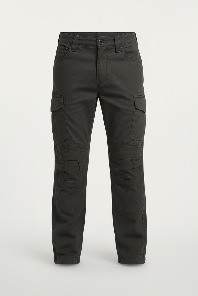 Pantalon Cargo Gris Foncé Décontracté Multipoches Enfant - Toile - vue 3