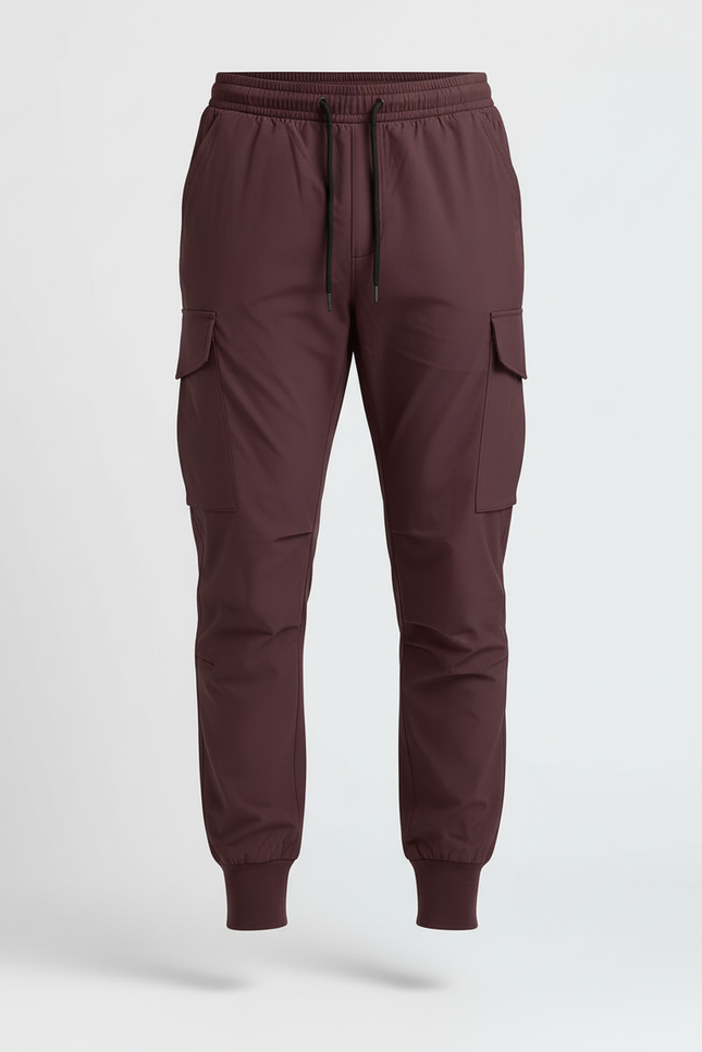 Pantalon Cargo Bordeaux Jogger Sport Homme - Polyester - vue 3
