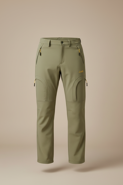Pantalon Cargo Kaki Doublé Polaire Imperméable Homme - Polyester - vue 3