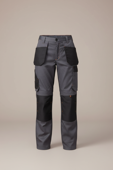Pantalon Cargo Gris Enfant, Multi-poches, Résistant, Décontracté - Toile - vue 3