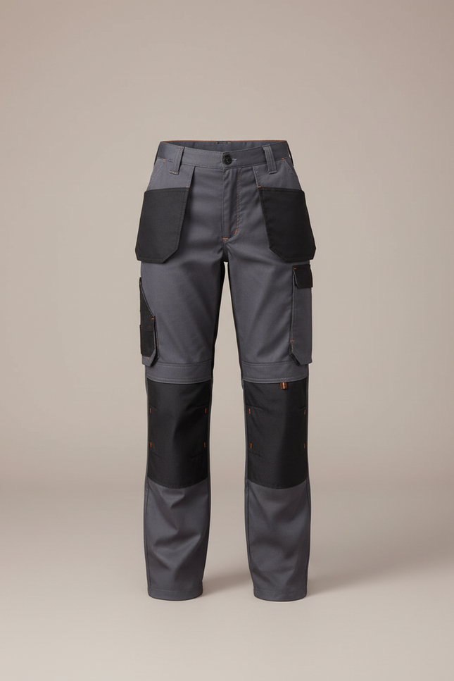 Pantalon Cargo Gris Enfant, Multi-poches, Résistant, Décontracté - Toile - vue 3
