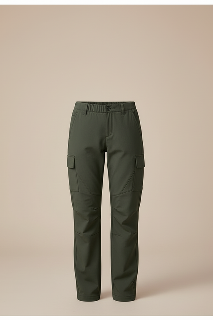 Pantalon Cargo Vert Militaire Ample Décontracté Enfant - Kaki Polyester - vue 3