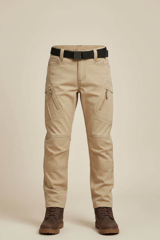Pantalon Cargo Beige Enfant Multipoches Résistant - Toile - vue 3