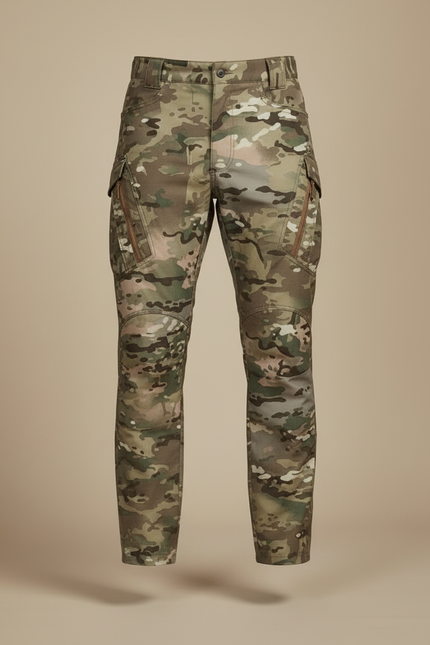 Pantalon Cargo Camouflage Militaire Homme Tactique Multipoches - Multicolore Toile - vue 3