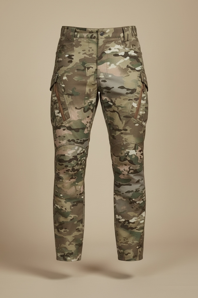 Pantalon Cargo Camouflage Militaire Homme Tactique Multipoches - Multicolore Toile - vue 3