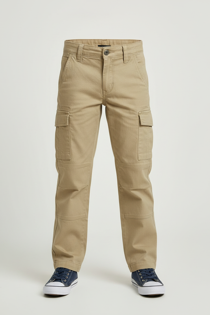 Pantalon Cargo Beige Garçon Multipoches Décontracté - Coton - vue 2