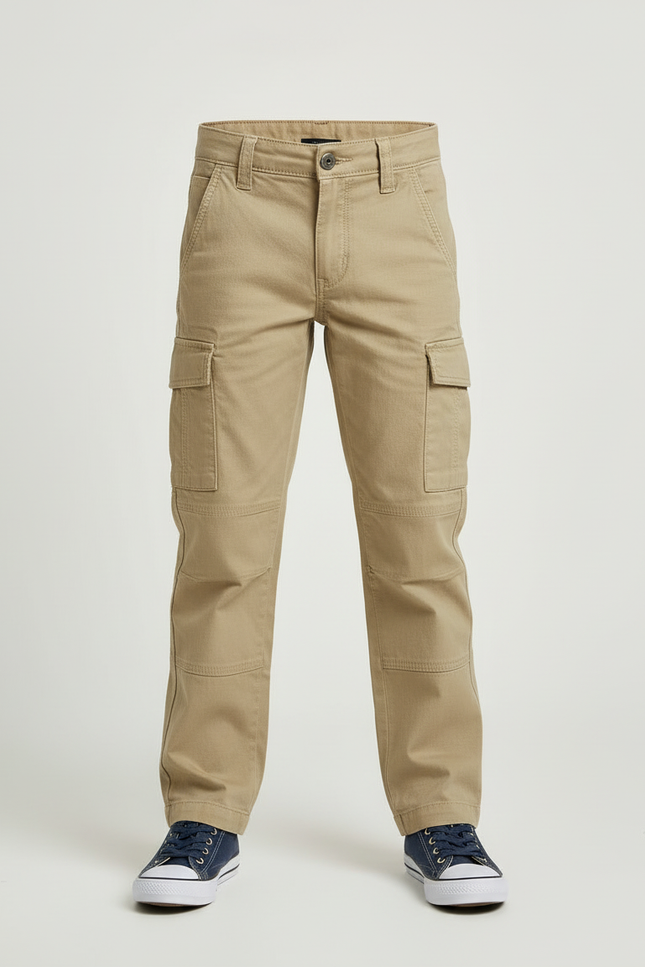 Pantalon Cargo Beige Garçon Multipoches Décontracté - Coton - vue 2