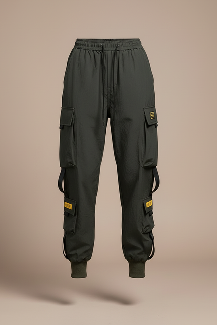 Pantalon Cargo Kaki Ample Multipoches Streetwear Femme - Polyester - vue 3