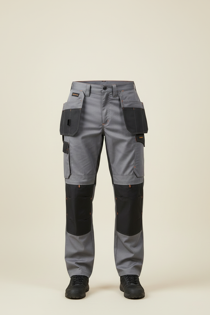 Pantalon Cargo Gris Multipoches Résistant Tactique Homme - Polyester - vue 3