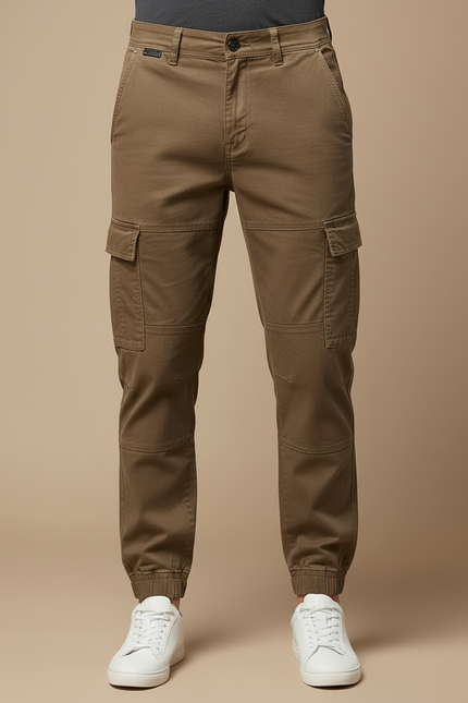 Pantalon Cargo Kaki Homme Coton Jogger Décontracté - vue 3