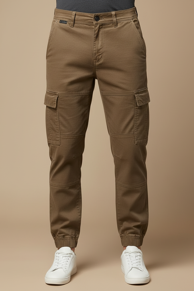 Pantalon Cargo Kaki Homme Coton Jogger Décontracté - vue 3