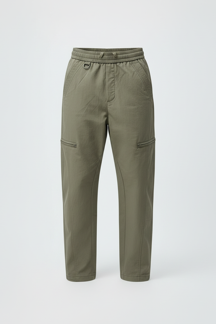 Pantalon Cargo Kaki Ample Décontracté Multipoches Homme - Toile - vue 3