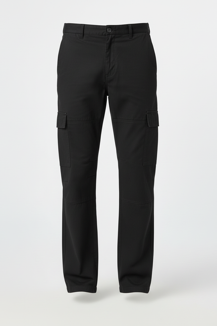 Pantalon Cargo Chic Homme - Noir Gabardine - vue 3