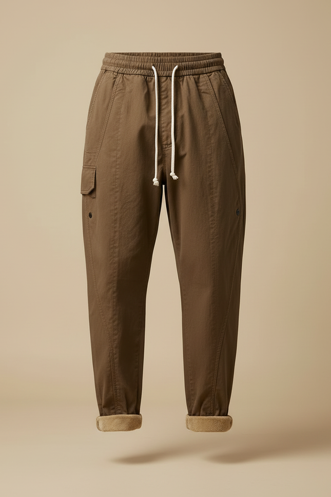 Pantalon Cargo Ample Homme - Kaki Toile - vue 3