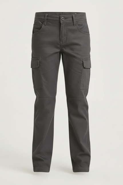 Pantalon Cargo Gris Enfant Coupe Droite Respirant - Toile - vue 3