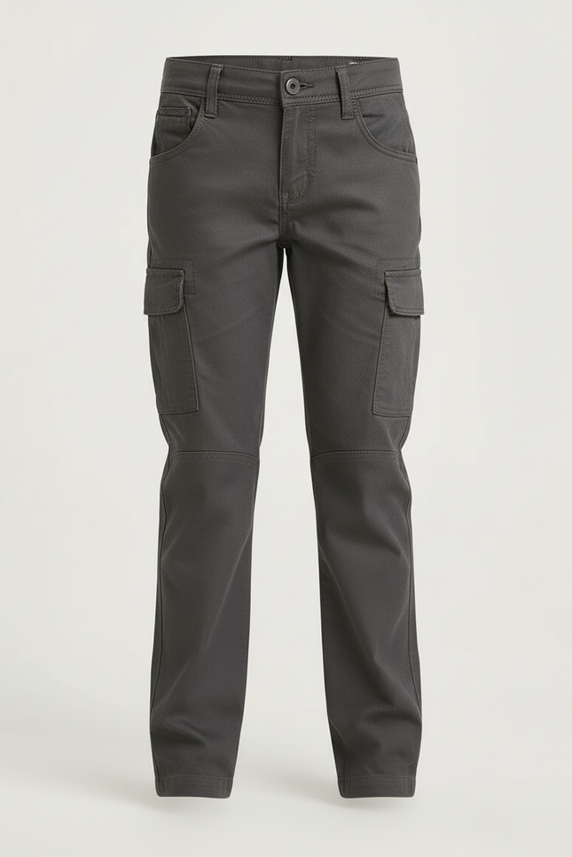 Pantalon Cargo Gris Enfant Coupe Droite Respirant - Toile - vue 3