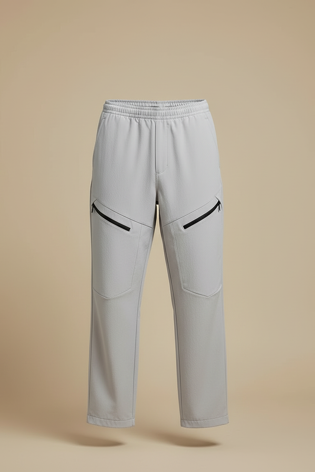 Pantalon Cargo Gris Technique Décontracté Multipoches Homme - Polyester - vue 3