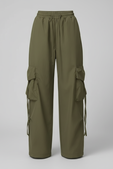 Pantalon Cargo Militaire Femme - Kaki Polyester - vue 3
