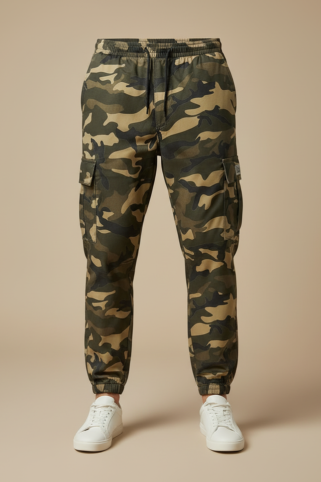 Pantalon Cargo Camouflage Homme Décontracté Jogger Multipoches - Multicolore Polyester - vue 3