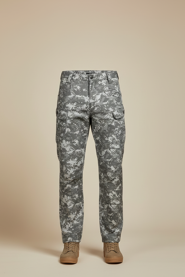 Pantalon Cargo Camouflage Digital Gris Homme Militaire - Toile - vue 3