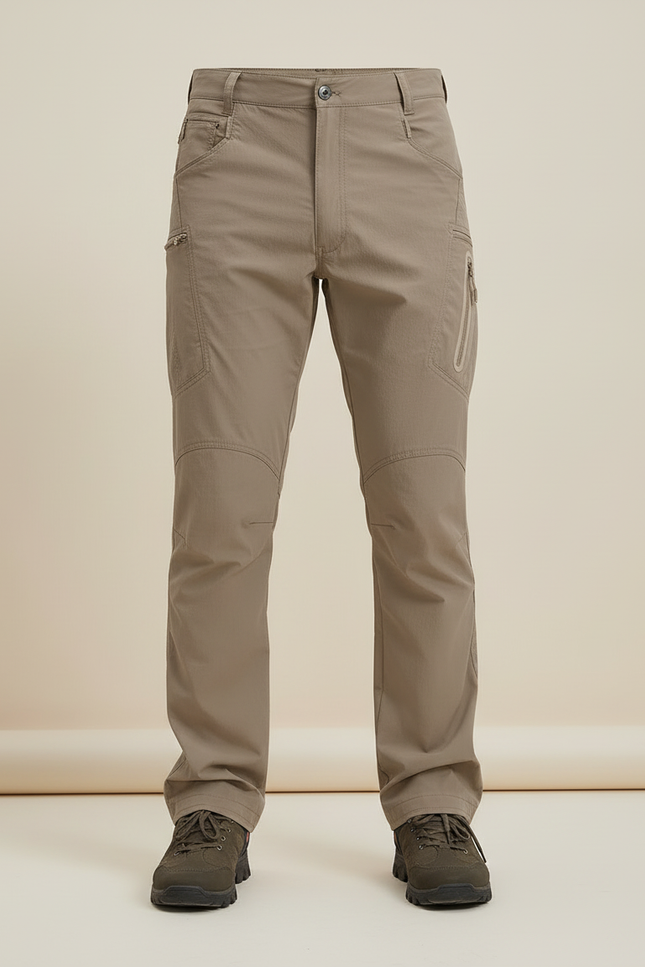 Pantalon Cargo Randonnée - Kaki Polyester - vue 3