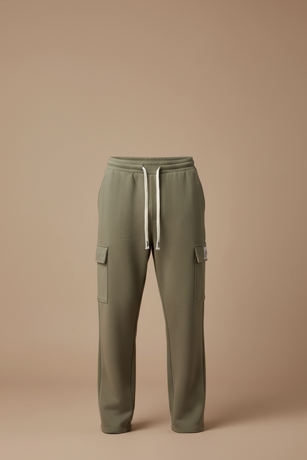 Pantalon Cargo Kaki Ample Molletonné Homme Décontracté - vue 3