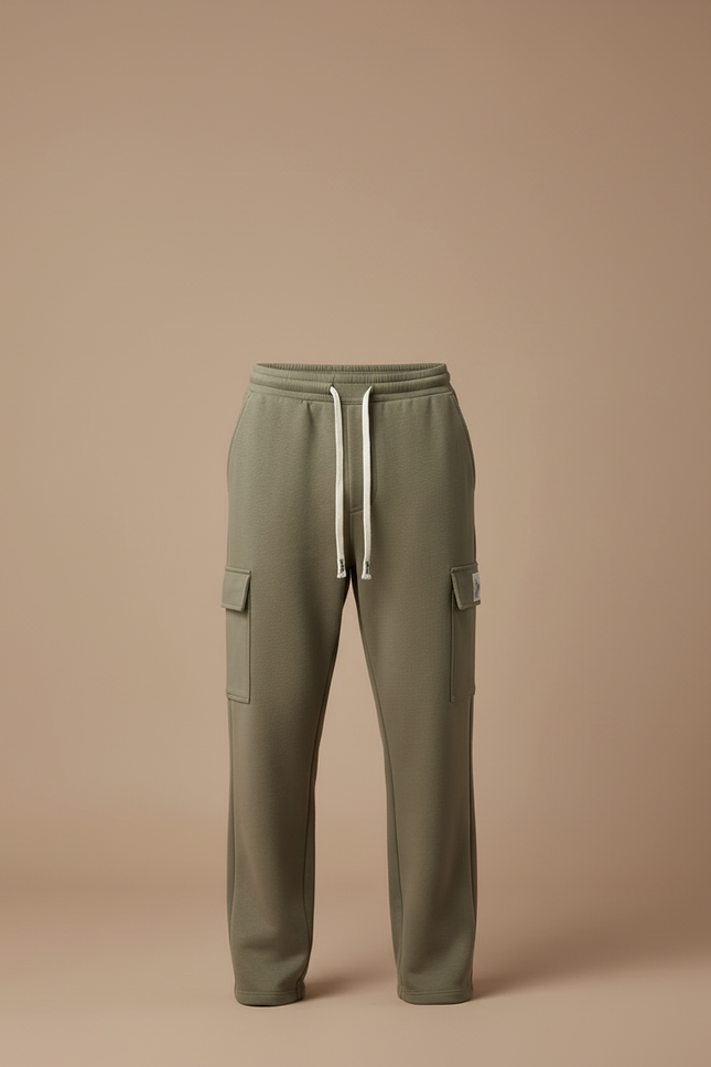 Pantalon Cargo Kaki Ample Molletonné Homme Décontracté - vue 3