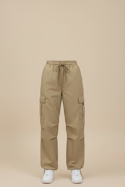Pantalon Cargo Kaki Ample Décontracté Femme - Polyester - vue 3