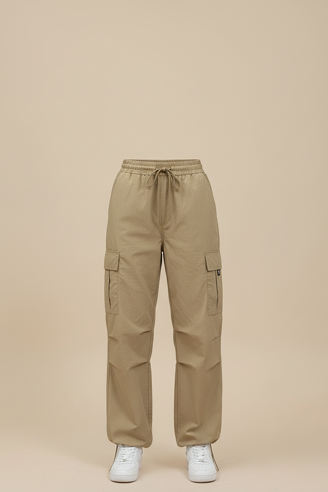 Pantalon Cargo Kaki Ample Décontracté Femme - Polyester - vue 3