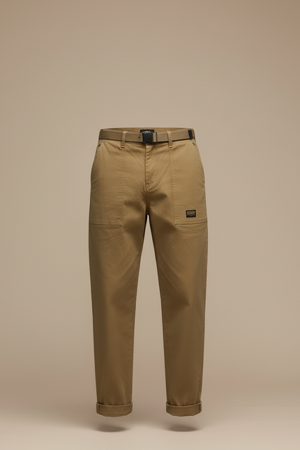 Pantalon Cargo Vintage - Kaki Toile - vue 3