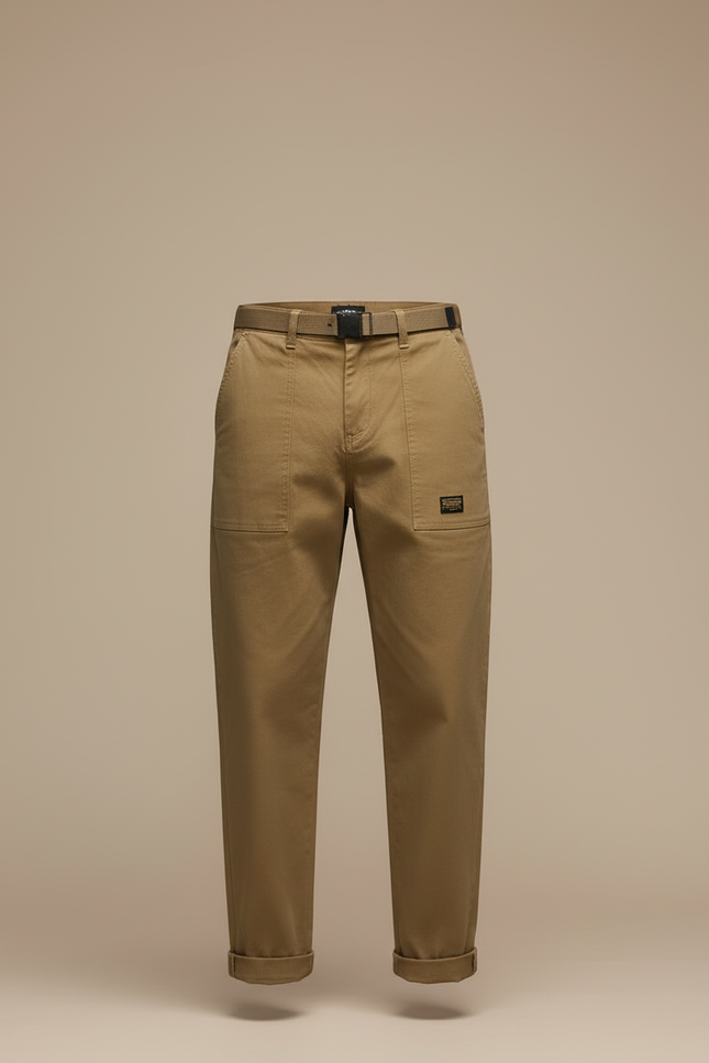 Pantalon Cargo Vintage - Kaki Toile - vue 3