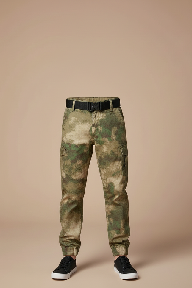 Pantalon Cargo Camouflage Enfant Multi-Poches Coton Jogger - Imprimé - vue 3