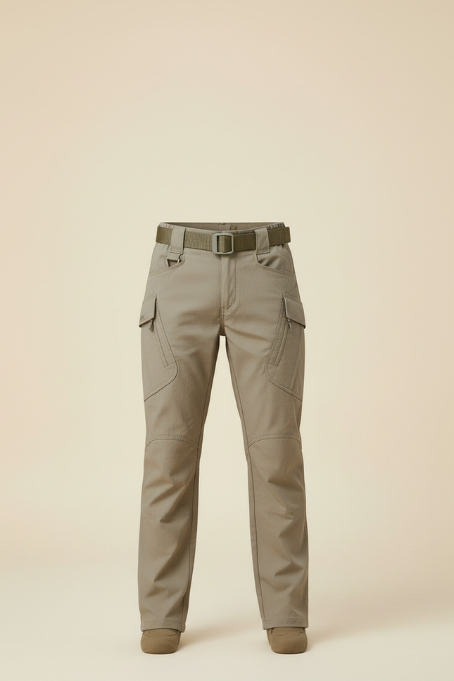 Pantalon Cargo Kaki Ceinturé Multipoches Enfant - Polyester - vue 3