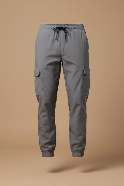 Pantalon Cargo Homme Gris Décontracté Jogger Coton - Polyester - vue 3