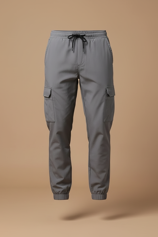 Pantalon Cargo Homme Gris Décontracté Jogger Coton - Polyester - vue 3