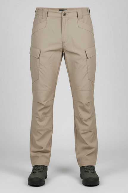 Pantalon Ripstop Cargo - Beige Polyester - vue 3