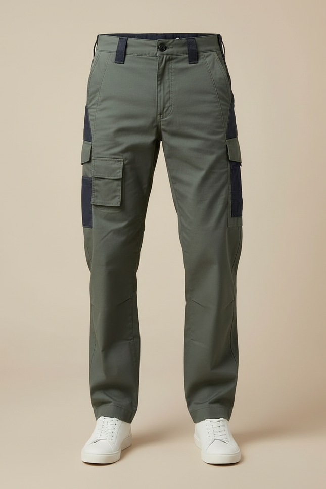 Pantalon Cargo Travail Homme - Kaki Toile - vue 3