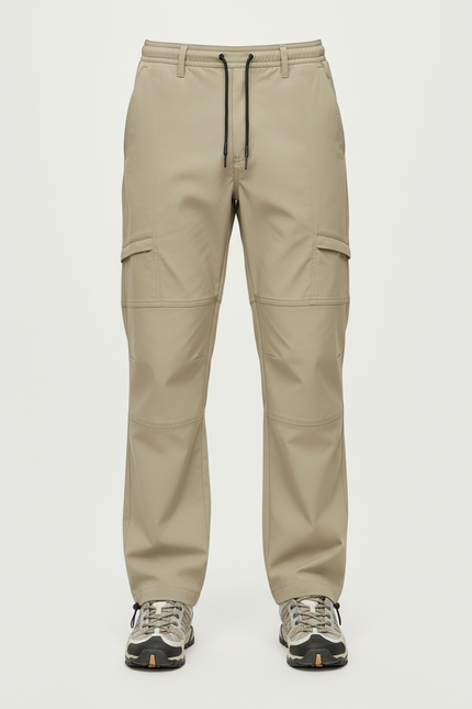 Pantalon Cargo Beige Décontracté Multipoches Homme Léger - Polyester - vue 3