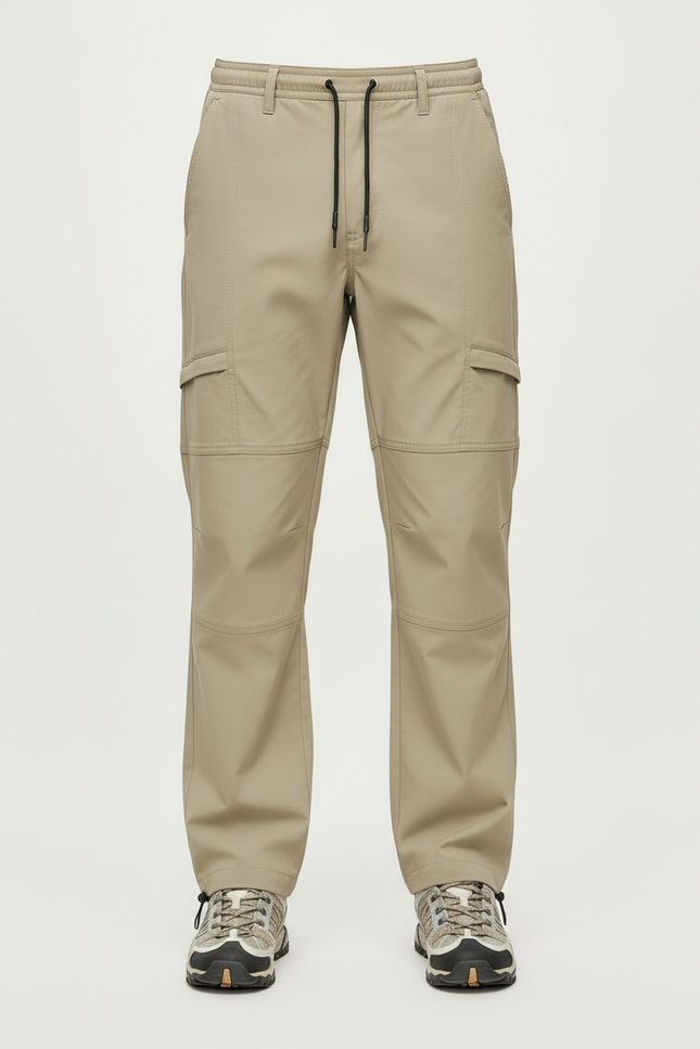 Pantalon Cargo Beige Décontracté Multipoches Homme Léger - Polyester - vue 3