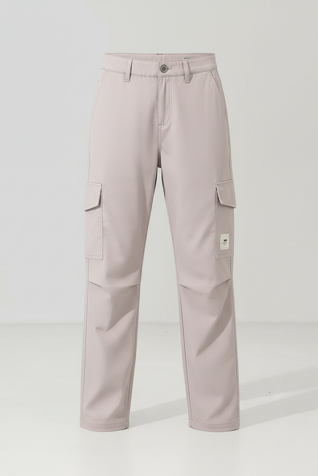 Pantalon Cargo Gris Ample Léger Multipoches Enfant - Gabardine - vue 3