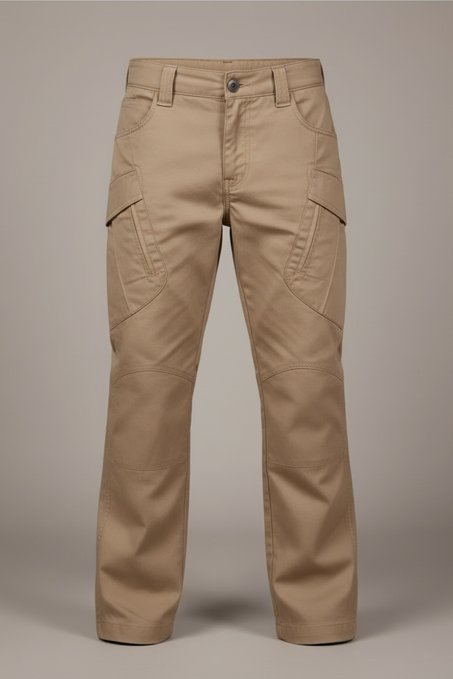 Pantalon Cargo Kaki Ample Multipoches Décontracté Garçon - Coton - vue 3